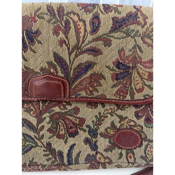 Vintage Liz Claiborne Tapestry Shoulder Bag – 90s Floral Carpet Bag - Picture 2 of 6